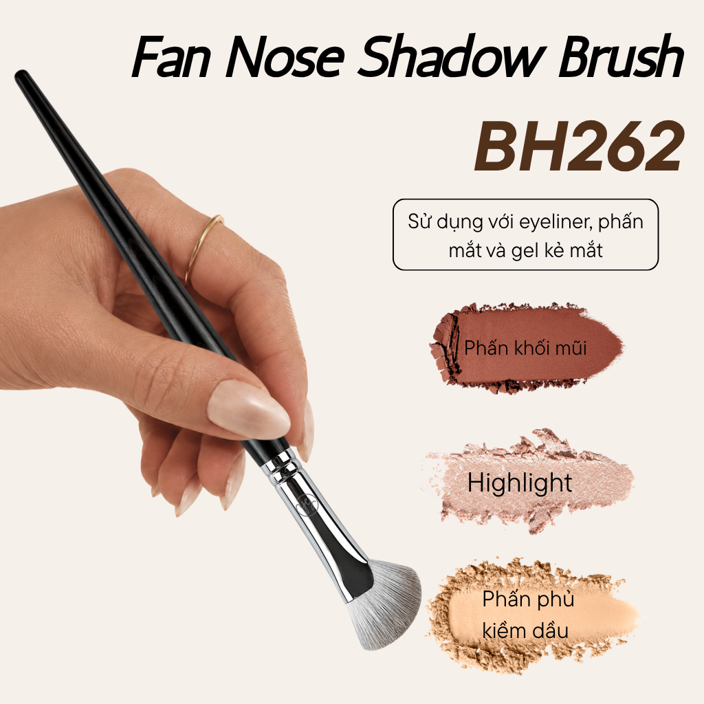 Cọ Quạt Tạo Khối Mũi BH Cosmetics Fan Nose Shadow Brush BH262